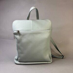Vera Pelle Italian Leather Backpack – Soft Mint Green | Made in Italy